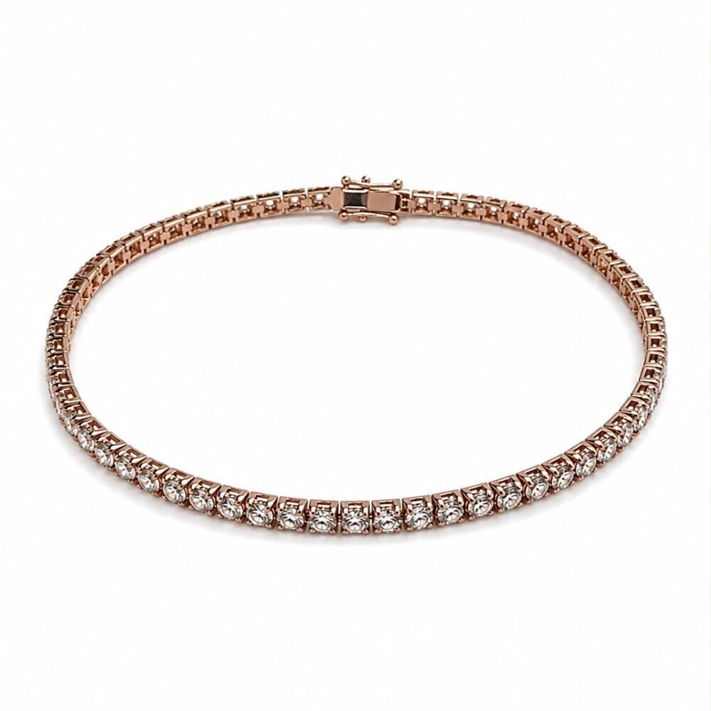 Bracciale tennis oro rosa e brillanti 2.65 ct