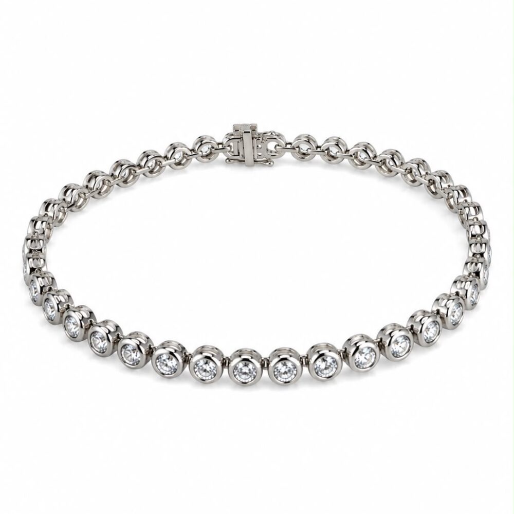 Bracciale tennis oro bianco e brillanti 2.6 ct