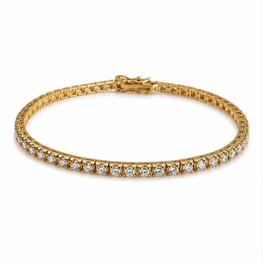 Bracciale tennis oro giallo e brillanti 2.5 ct