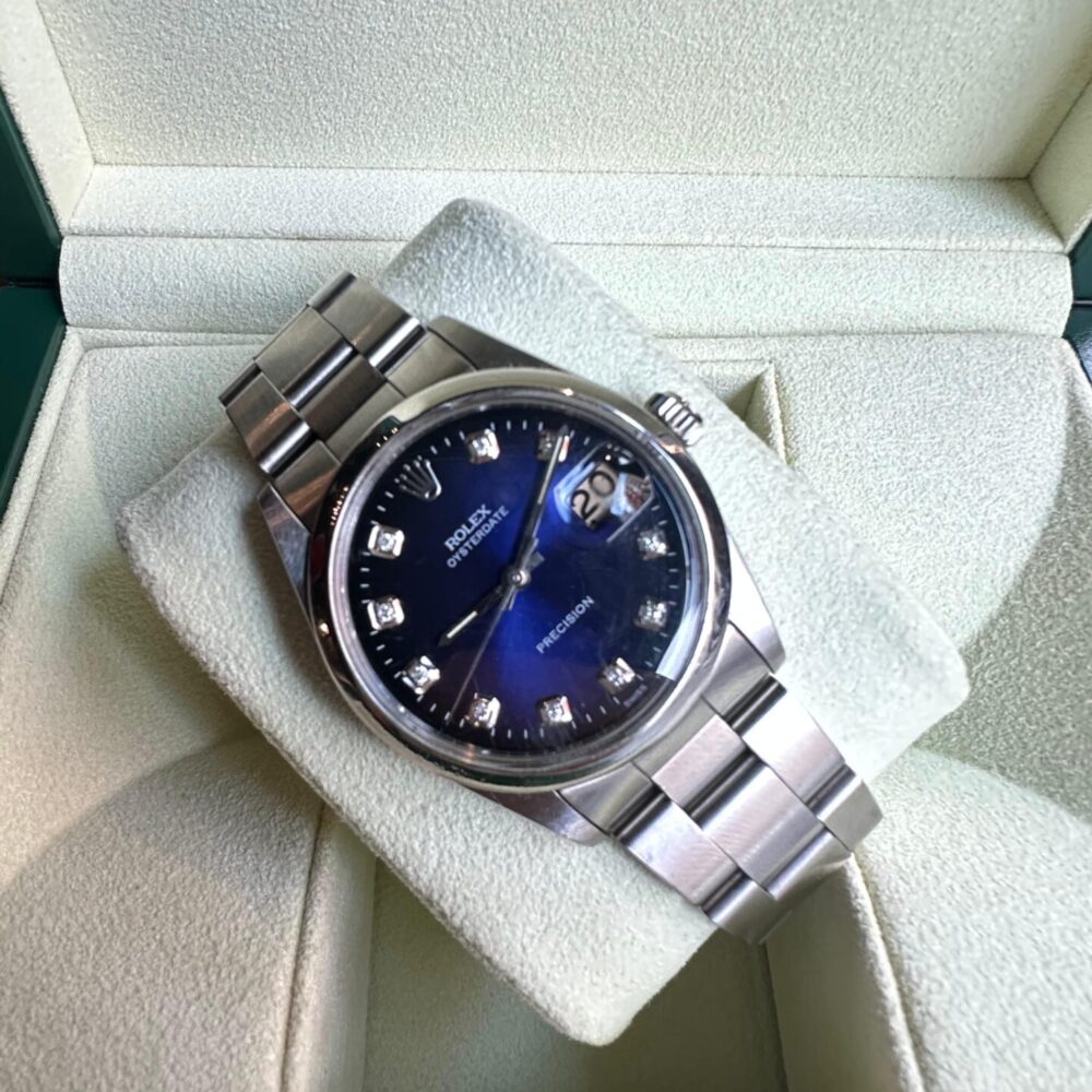 Rolex Oyster Date Precision quadrante brilli